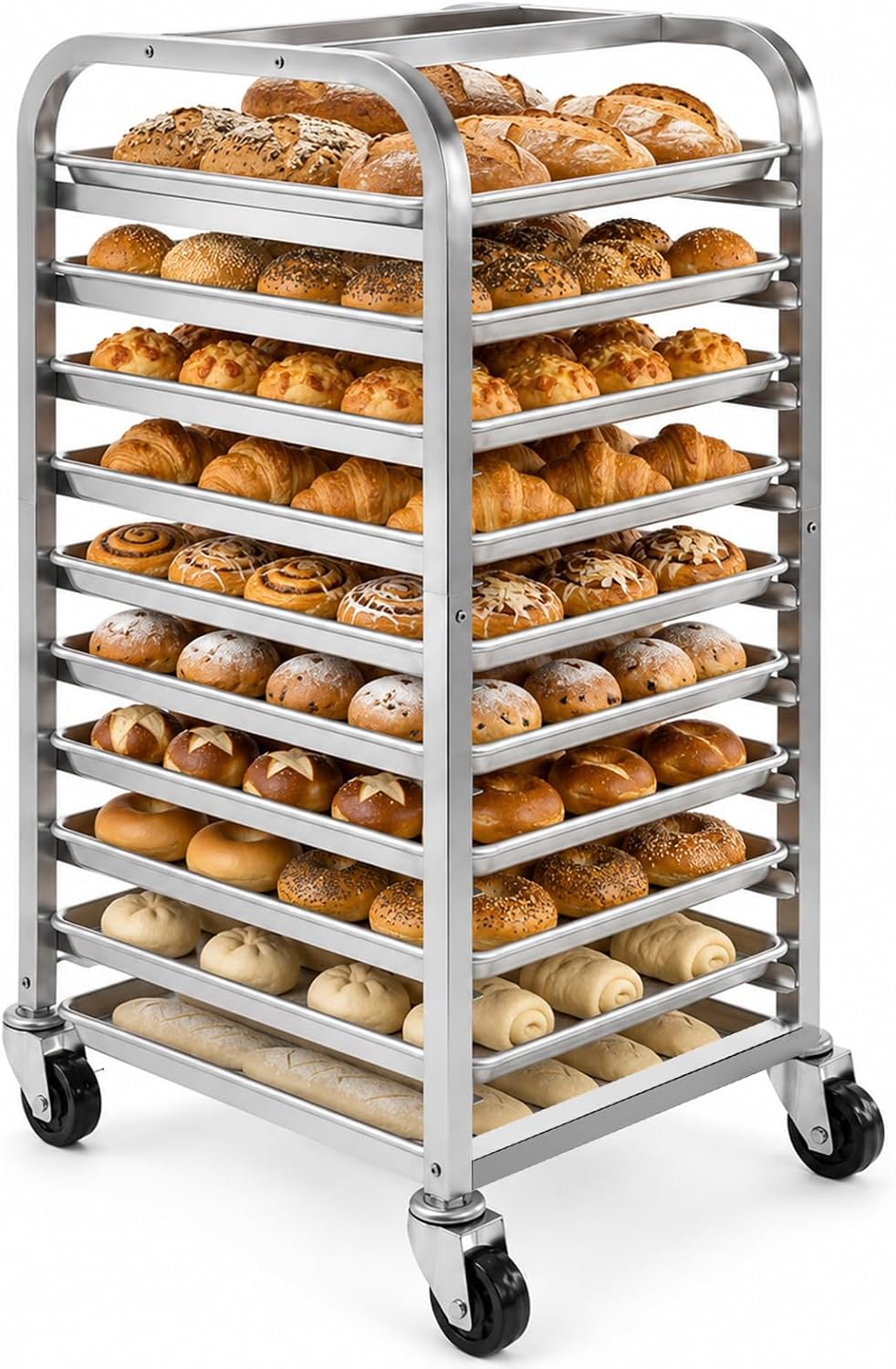 Kitchen Baking Cart - 10-ярусная подставка для противней из нержавеющей